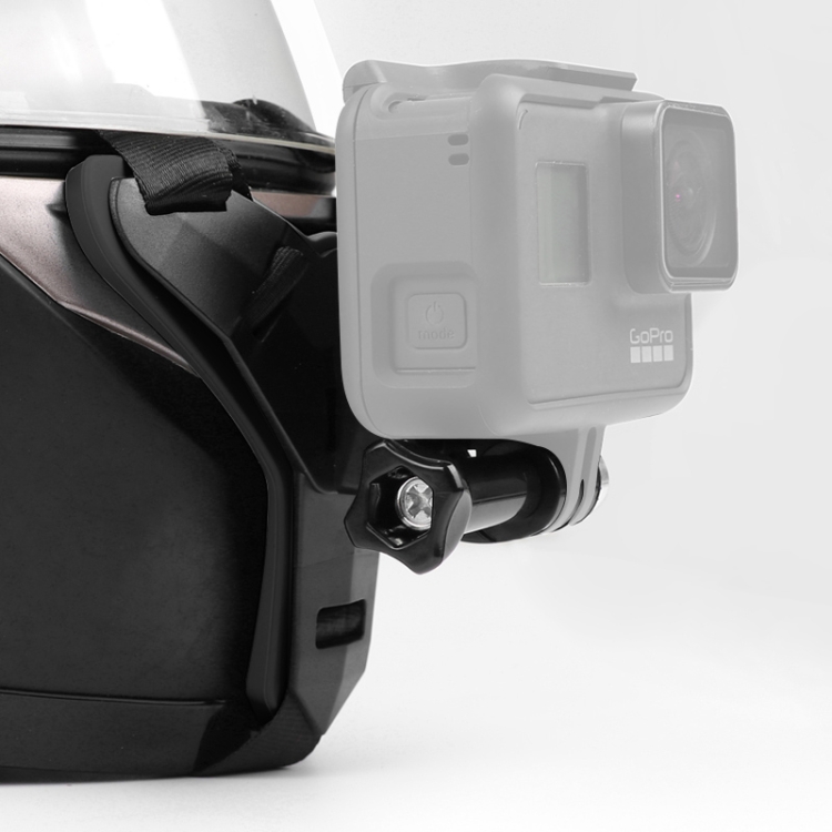  Motorcykelhjälm Hakbandsfäste För Actionkamera Svart