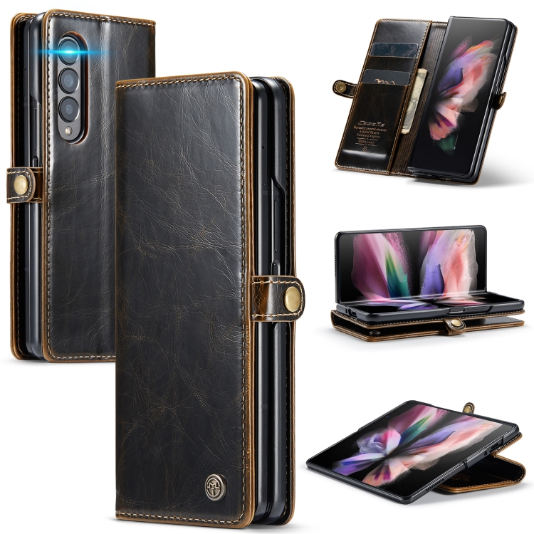 CASEME CASEME Galaxy Z Fold 3 Fodral Oil Wax Brun
