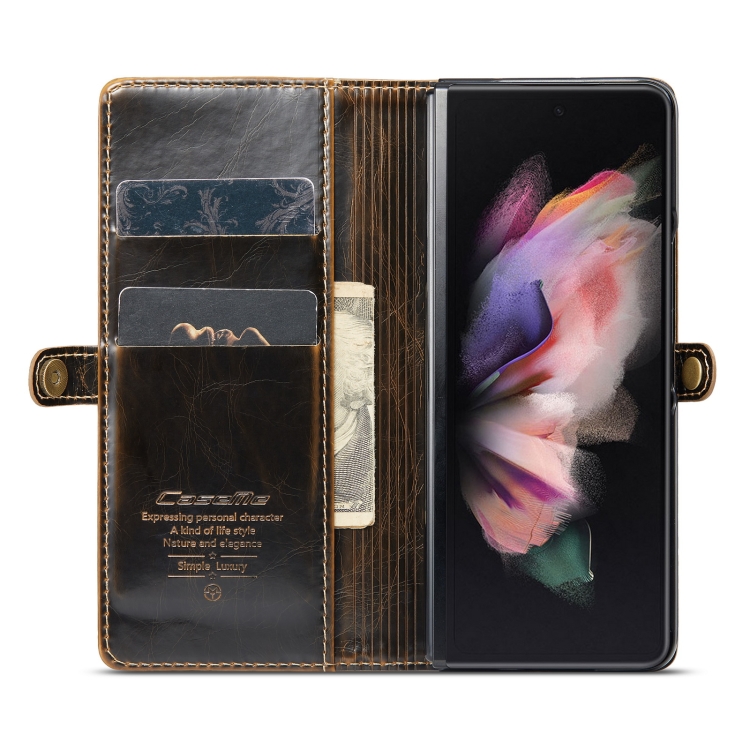 CASEME CASEME Galaxy Z Fold 3 Fodral Oil Wax Brun