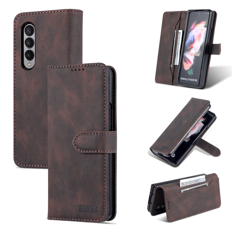 AZNS AZNS Galaxy Z Fold 3 Fodral Skin Touch Brun