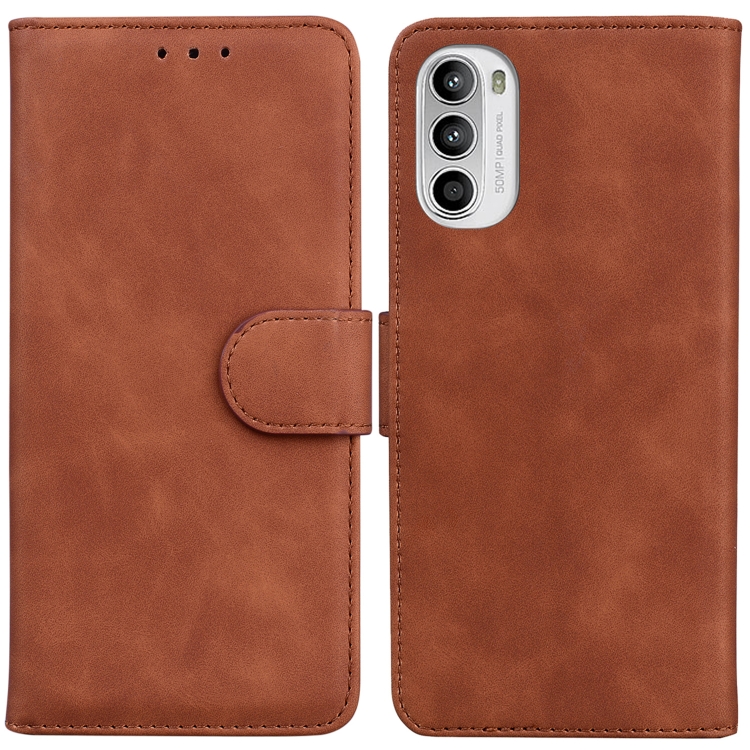  Motorola Moto G52/G82 Fodral Skin Touch Brun
