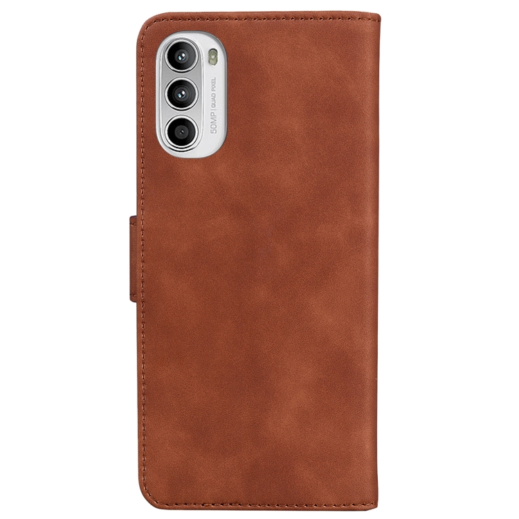  Motorola Moto G52/G82 Fodral Skin Touch Brun