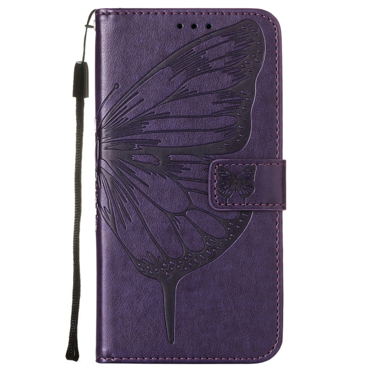  Motorola Moto G52/G82 Fodral Tryckt Fjäril Mörk Lila