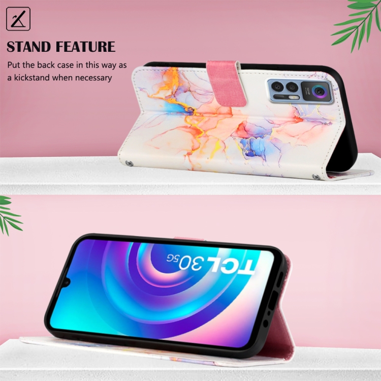 TCL 30+ (2022) Fodral Marmor Galaxy Vit