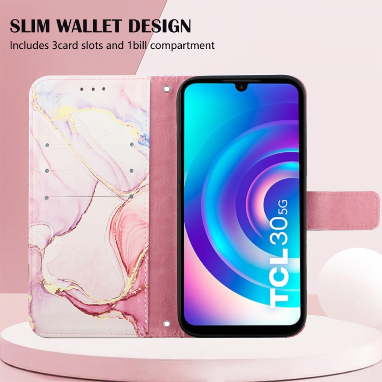  TCL 30+ (2022) Fodral Marmor Rosa
