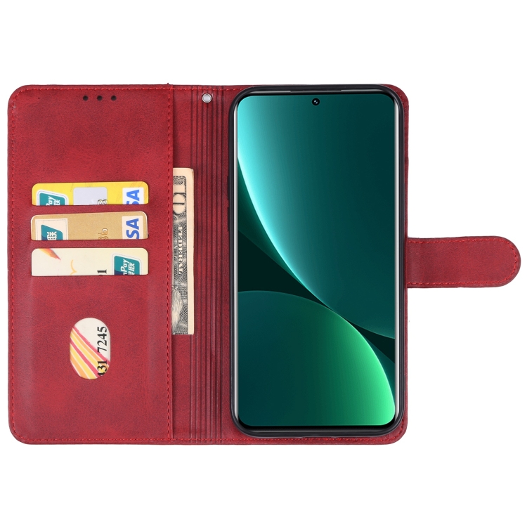  Xiaomi 13 Pro 5G Fodral Solid Läder Röd