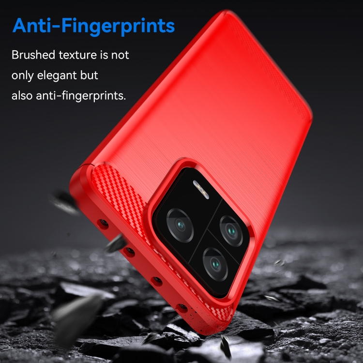 Xiaomi 13 Pro 5G Skal Borstad Stål Textur Röd