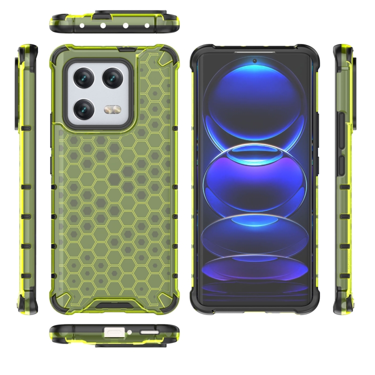  Xiaomi 13 Pro 5G Skal Shockproof Honeycomb Textur Grön
