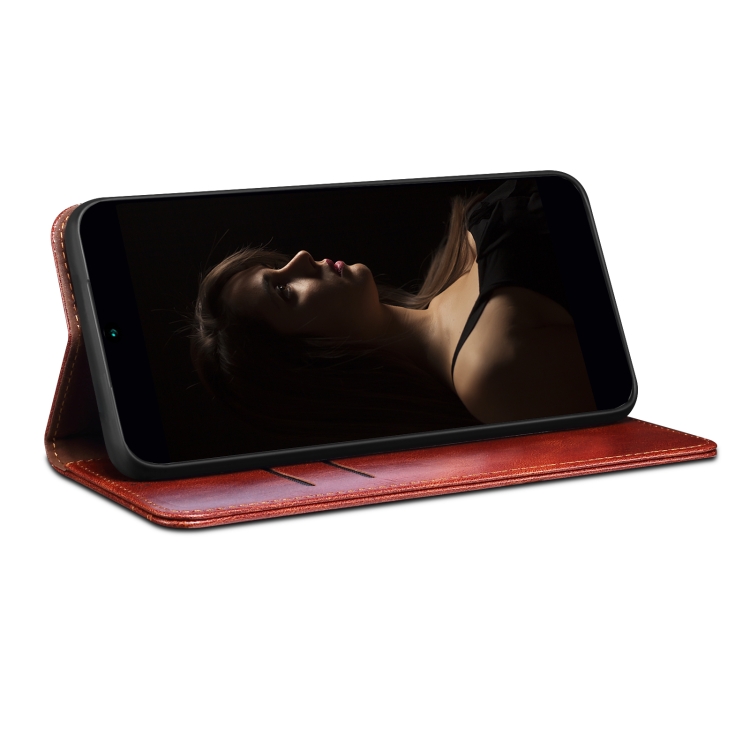  Xiaomi 13 Pro 5G Fodral Oil Wax Flip Läder Brun