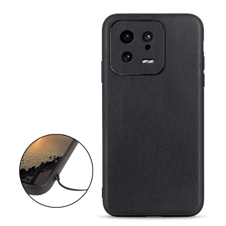  Xiaomi 13 5G Skal Äkta Läder Svart