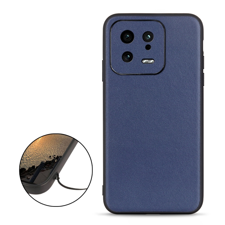 Xiaomi 13 5G Skal Äkta Läder Blå
