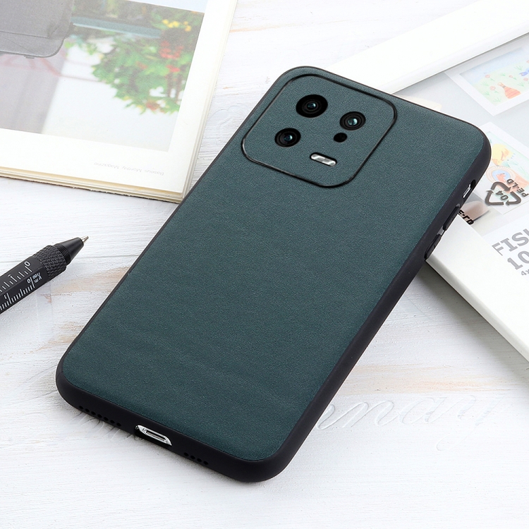  Xiaomi 13 5G Skal Äkta Läder Grön
