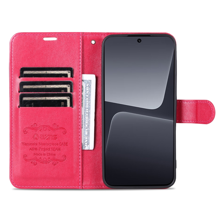 AZNS AZNS Xiaomi 13 Pro 5G Fodral Läder Rosa/Röd