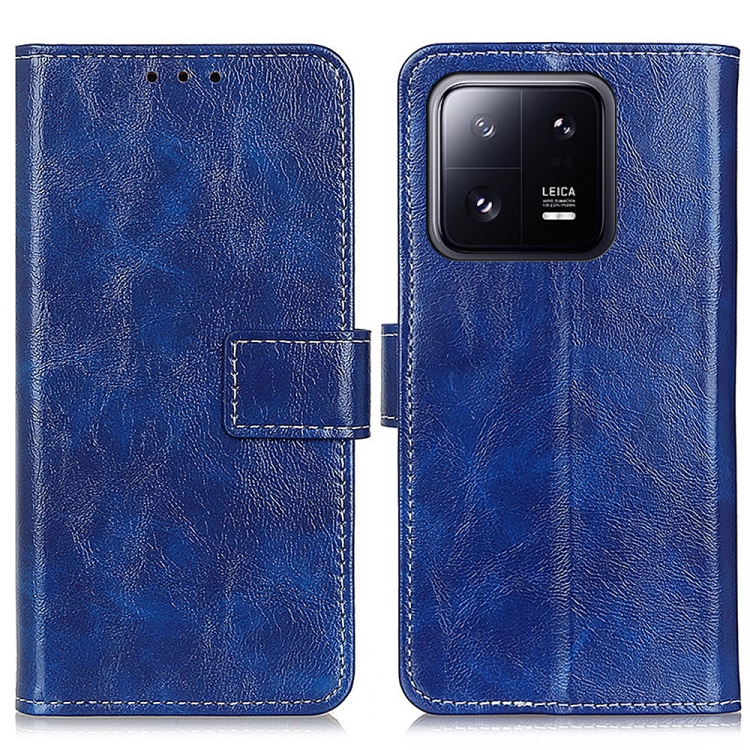  Xiaomi 13 Pro 5G Fodral Crazy Horse Retro Läder Blå