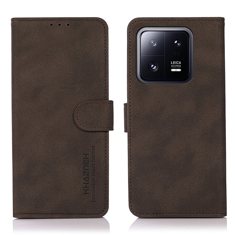 KHAZNEH KHAZNEH Xiaomi 13 5G Fodral Retro Läder Brun