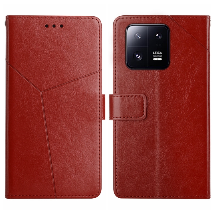  Xiaomi 13 5G Fodral Y-Design Läder Brun