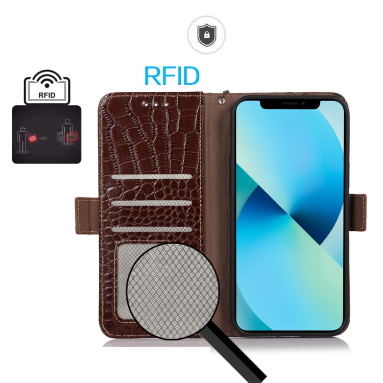  Xiaomi 13 Pro 5G Fodral Krokodil Textur Brun
