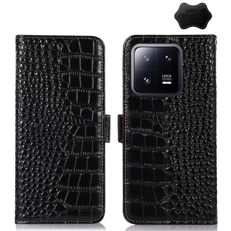  Xiaomi 13 Pro 5G Fodral Krokodil Textur Svart