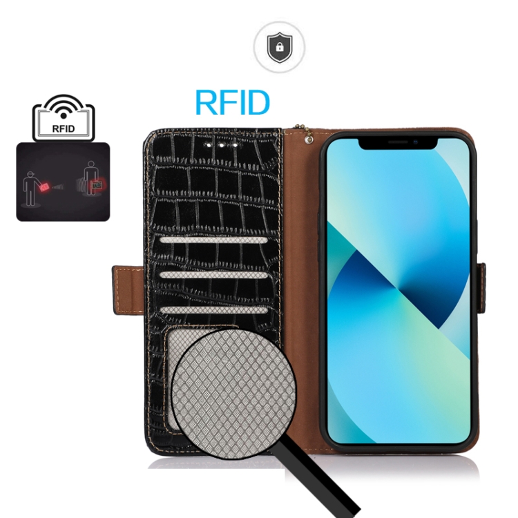  Xiaomi 13 Pro 5G Fodral Krokodil Textur Svart