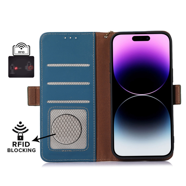  Xiaomi 13 Pro 5G Fodral RFID Äkta Läder Blå