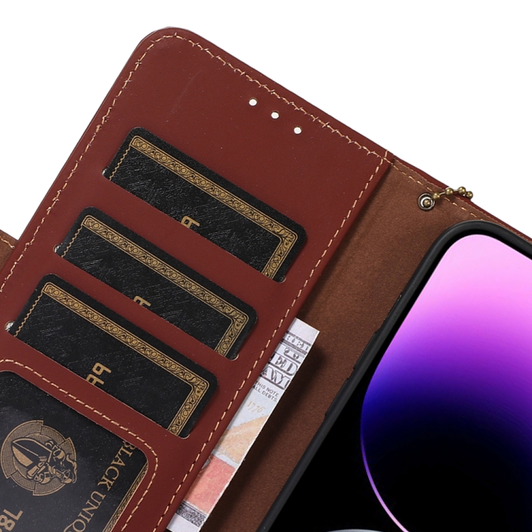  Xiaomi 13 Pro 5G Fodral RFID Äkta Läder Brun