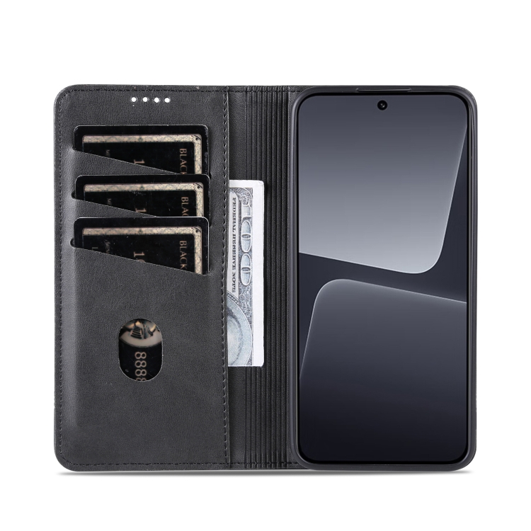 AZNS AZNS Xiaomi 13 5G Fodral Flip Läder Svart