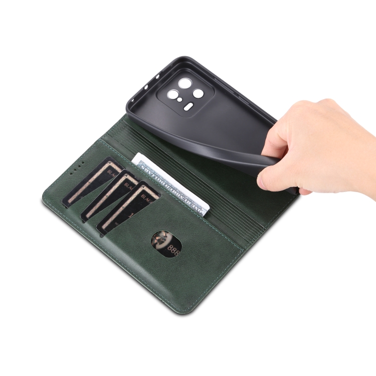 AZNS AZNS Xiaomi 13 5G Fodral Flip Läder Mörk Grön