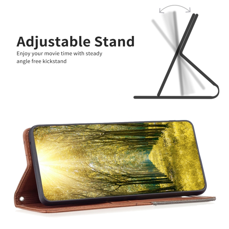  Xiaomi 13 Lite 5G Fodral Geometriskt Flip Läder Brun