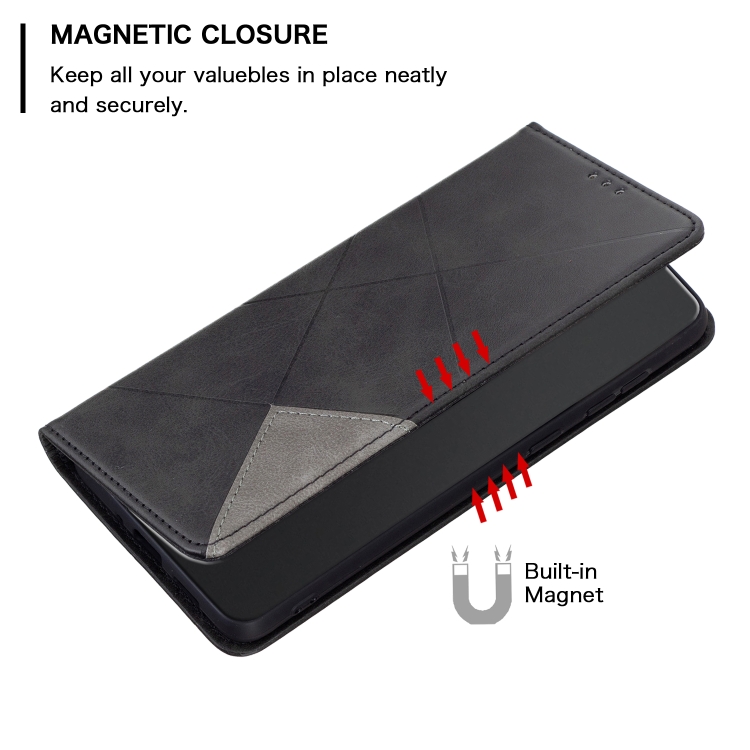  Xiaomi 13 Lite 5G Fodral Geometriskt Flip Läder Svart