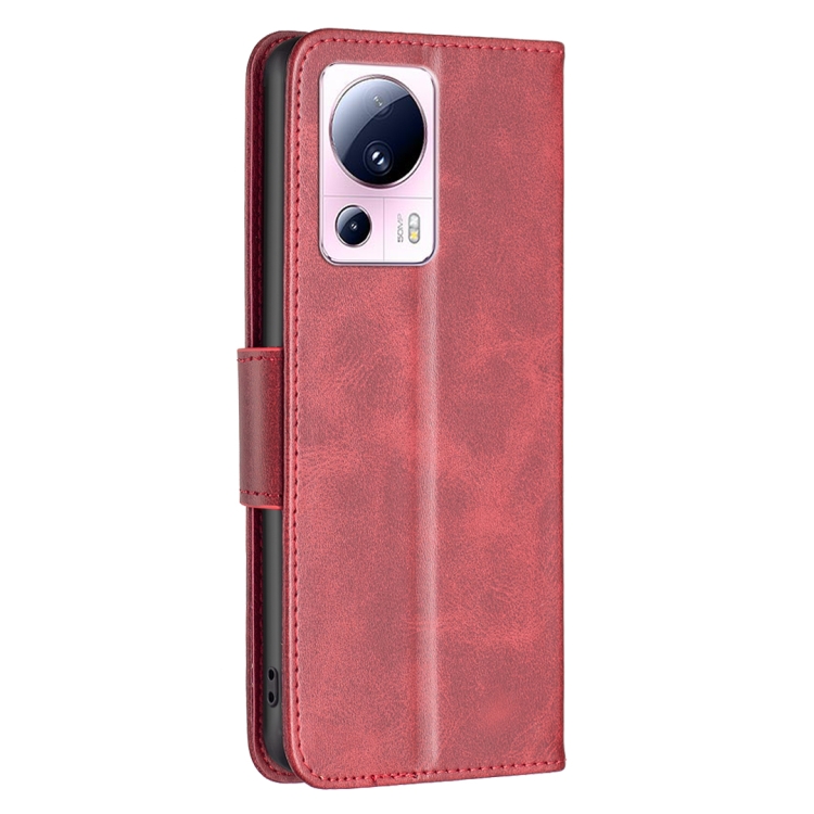 Xiaomi 13 Lite 5G Fodral Solid Shark Läder Röd