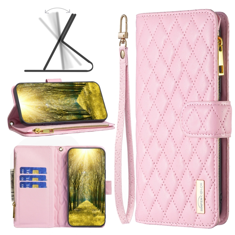 BINFEN BINFEN Xiaomi 13 Lite 5G Fodral Diamond Multifunktionell Rosa