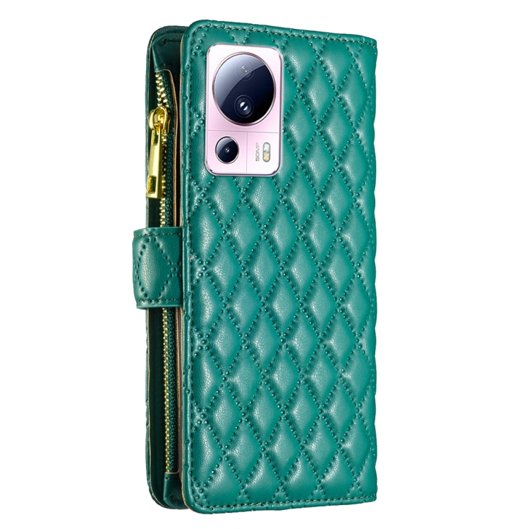 BINFEN BINFEN Xiaomi 13 Lite 5G Fodral Diamond Multifunktionell Grön