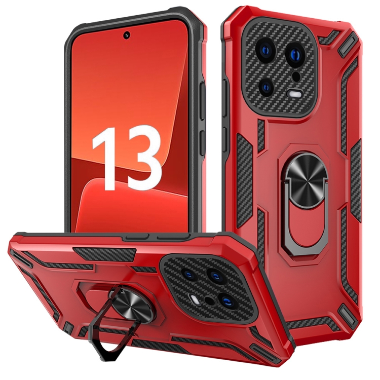  Xiaomi 13 5G Skal Ring Shockproof Armor Röd