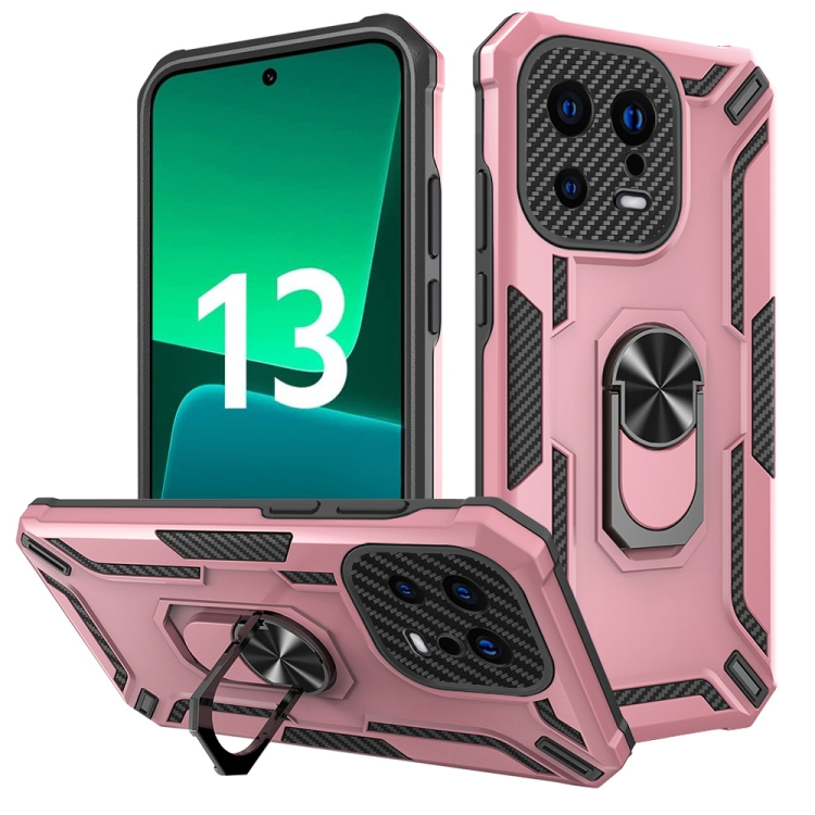  Xiaomi 13 5G Skal Ring Shockproof Armor Roséguld