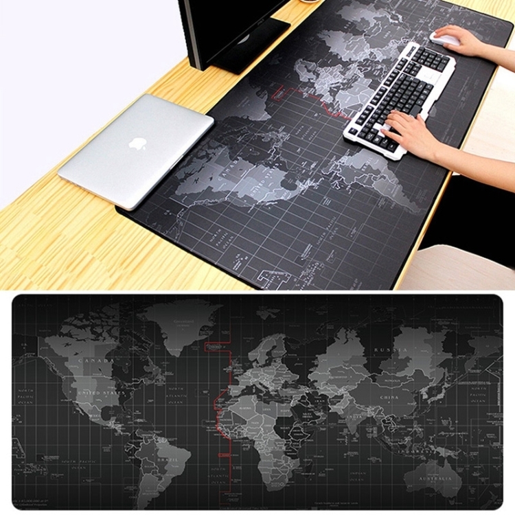  900 x 400 mm Musmatta/Skrivbordsmatta L Världskarta