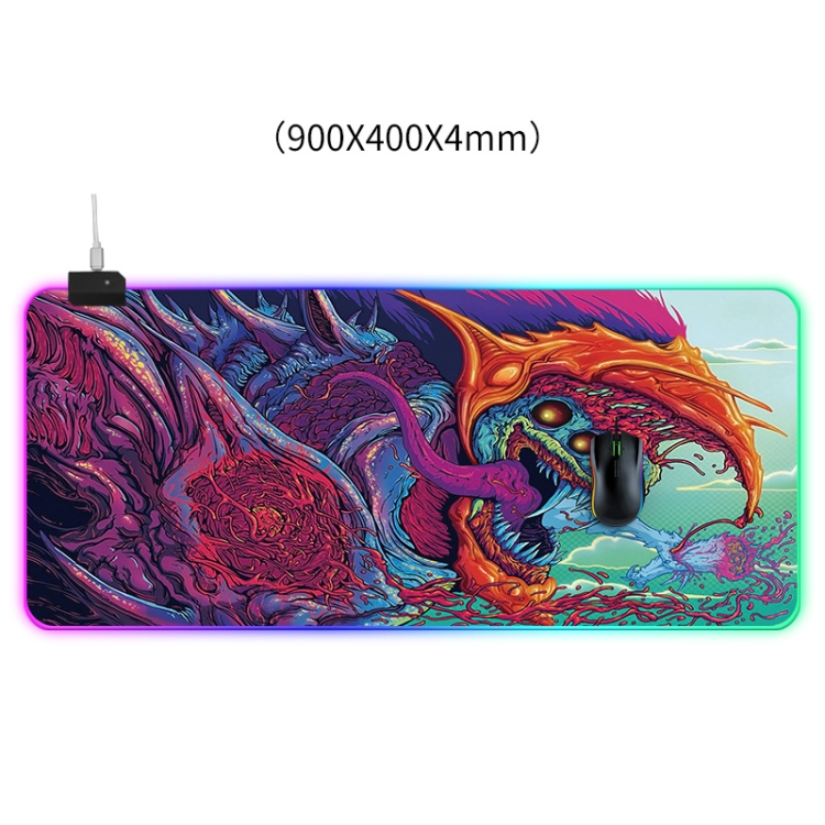  900x400x4 mm RGB Gaming Musmatta Beast