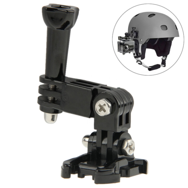  GoPro/DJI/Insta360 Justerbart Fäste För Hjälm Svart