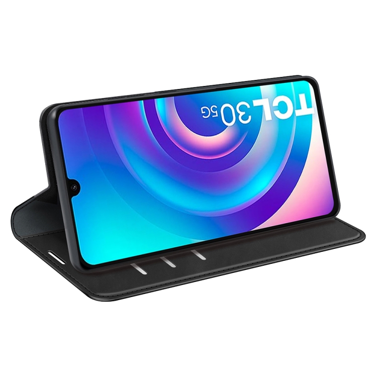  TCL 30+ (2022) Fodral Retro Flip Läder Svart