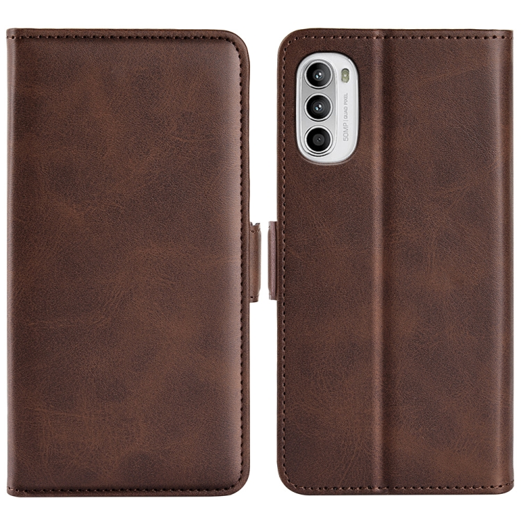  Motorola Moto G52/G82 Fodral Magnetisk Stängning Brun