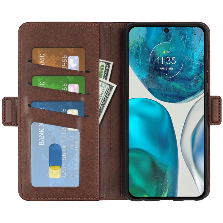  Motorola Moto G52/G82 Fodral Magnetisk Stängning Brun