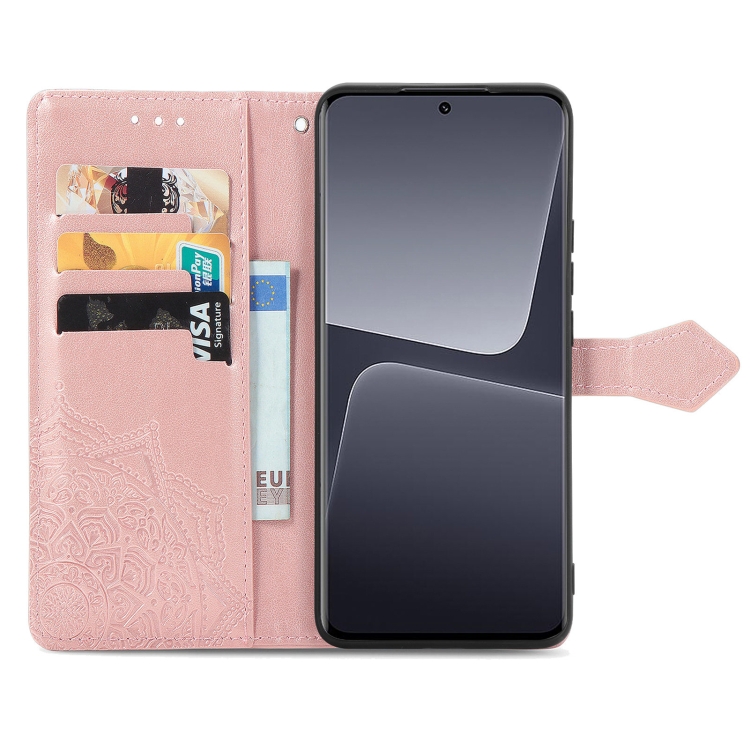  Xiaomi 13 Pro 5G Fodral Mandala Läder Roséguld