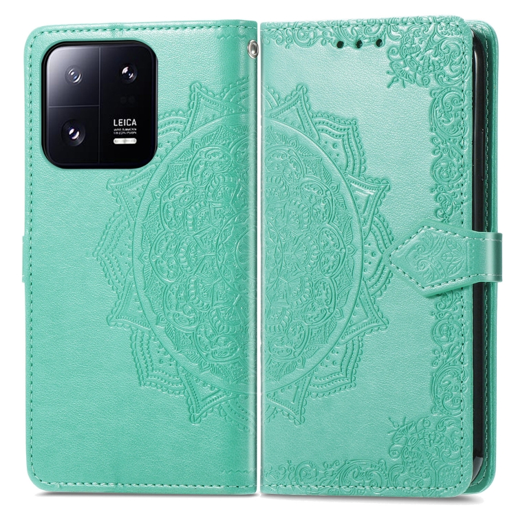  Xiaomi 13 Pro 5G Fodral Mandala Läder Grön