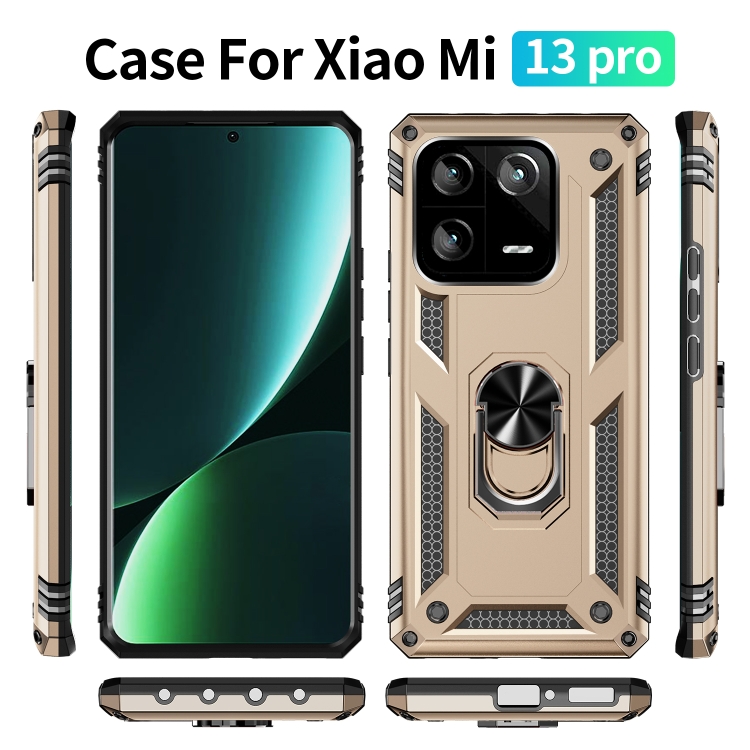  Xiaomi 13 Pro 5G Skal Ring Armor Guld