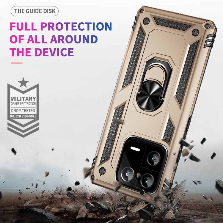  Xiaomi 13 Pro 5G Skal Ring Armor Guld