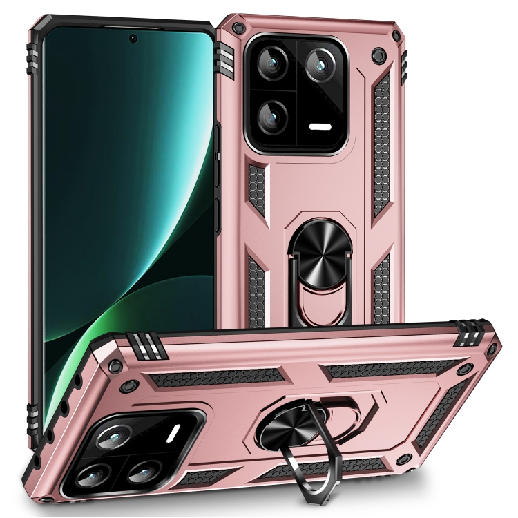  Xiaomi 13 Pro 5G Skal Ring Armor Roséguld