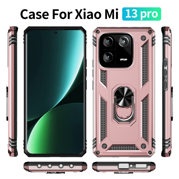  Xiaomi 13 Pro 5G Skal Ring Armor Roséguld