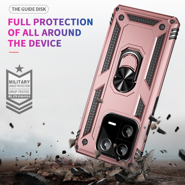  Xiaomi 13 Pro 5G Skal Ring Armor Roséguld