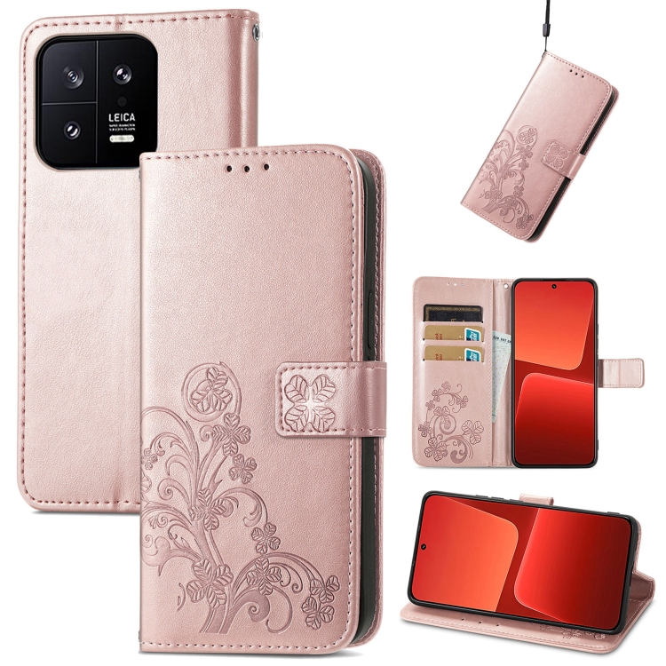  Xiaomi 13 5G Fodral Med Blommigt Tryck Roséguld