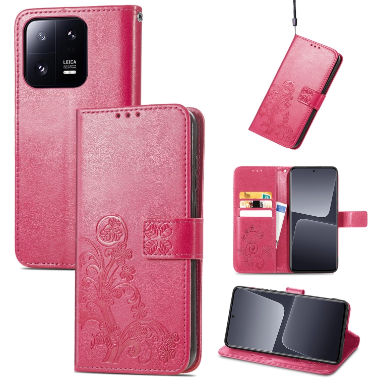  Xiaomi 13 Pro 5G Fodral Med Blommigt Tryck Rosa/Röd