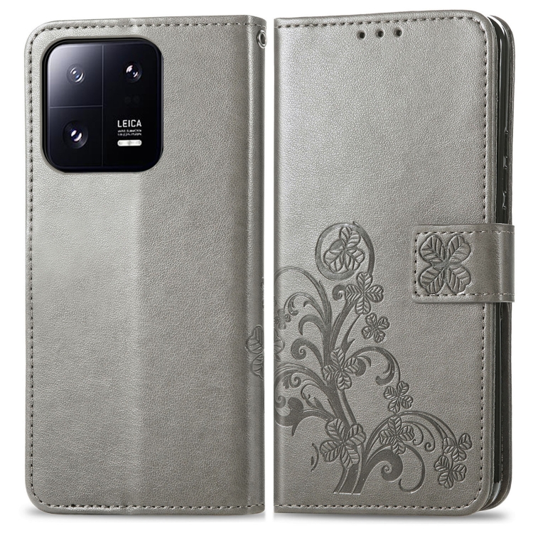  Xiaomi 13 Pro 5G Fodral Med Blommigt Tryck Grå